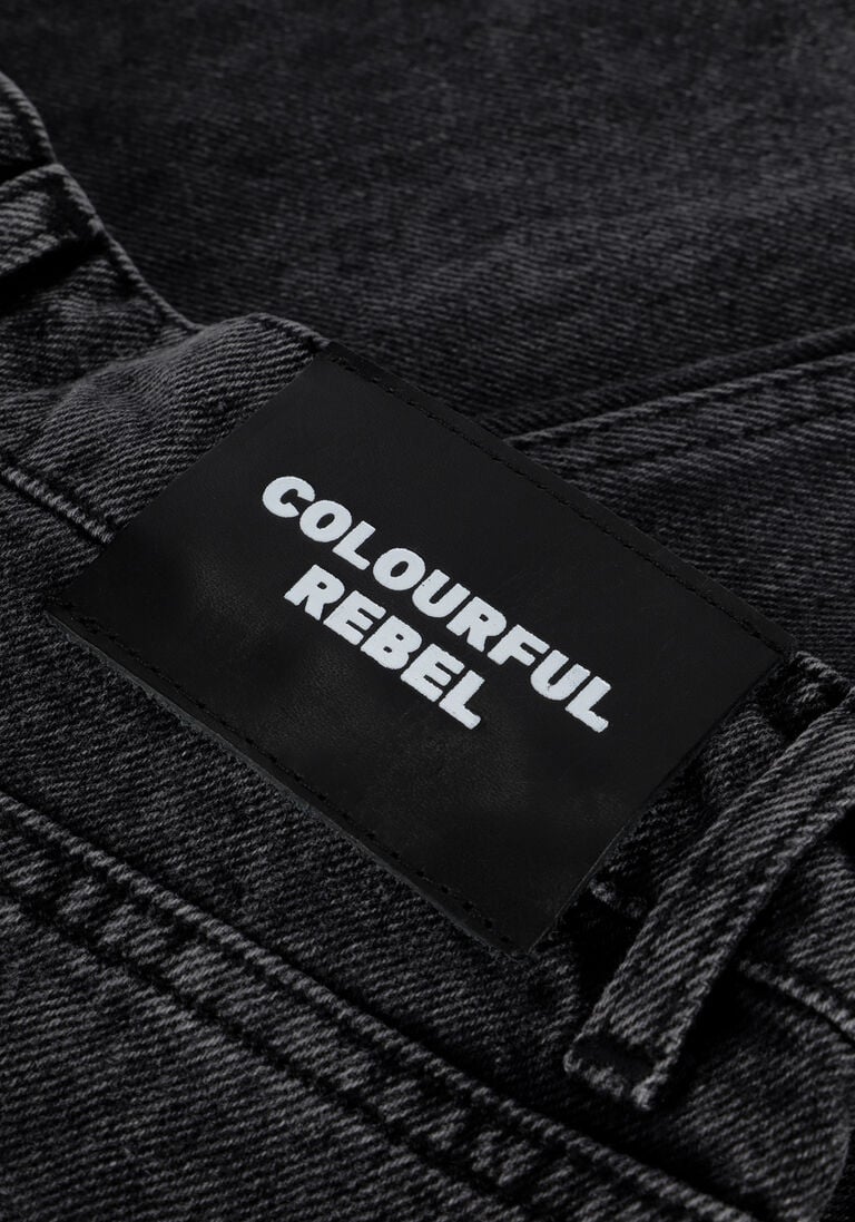 COLOURFUL REBEL zwarte colourful rebel straight leg jeans jones mid rise straight leg denim pants