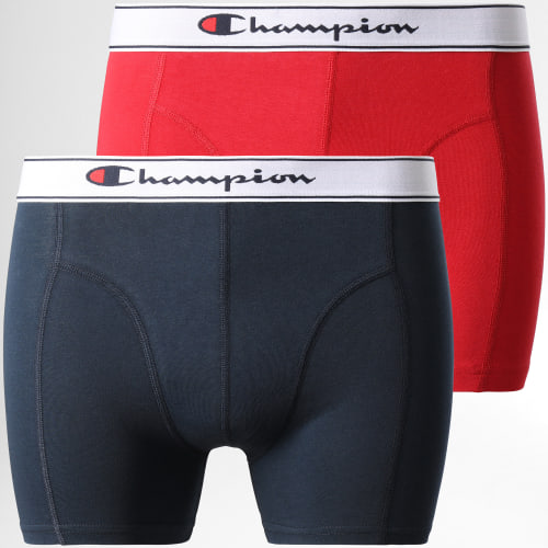 Lot De 2 Boxers U20003 Bleu Marine Rouge