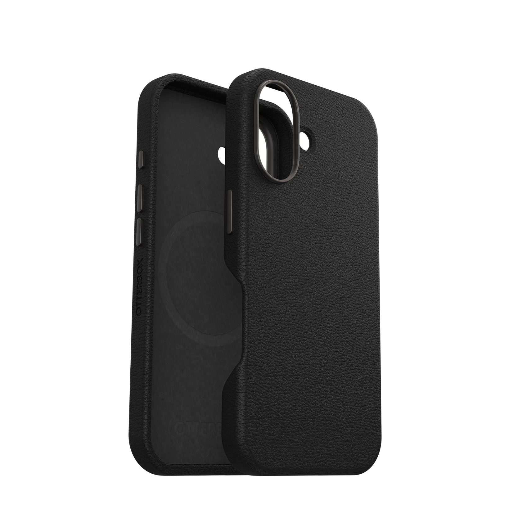 iPhone 16 MagSafe Leder Hülle Symmetry Cactus Series (77-96301) - Schwarz
