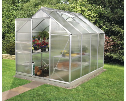 Vitavia Venus 5000 kas, 4 mm dubbelwandige polycarbonaat panelen, inclusief fundering, 195x257 cm, aluminium
