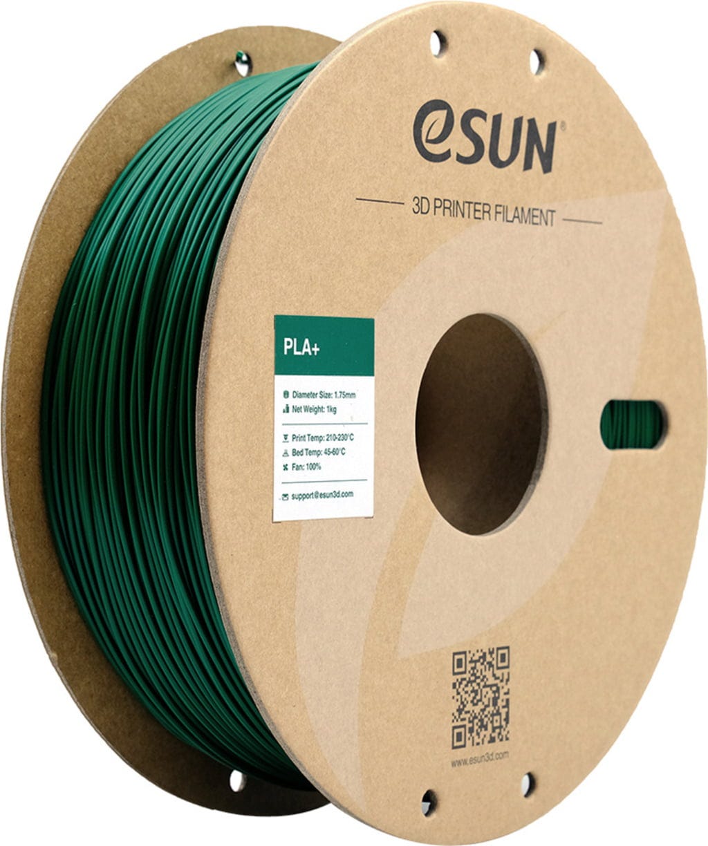 eSUN  PLA+ Pine Green, 1,75 mm / 1000 g    PLA-Filament mit verbesserten physikalischen Eigenschaften
