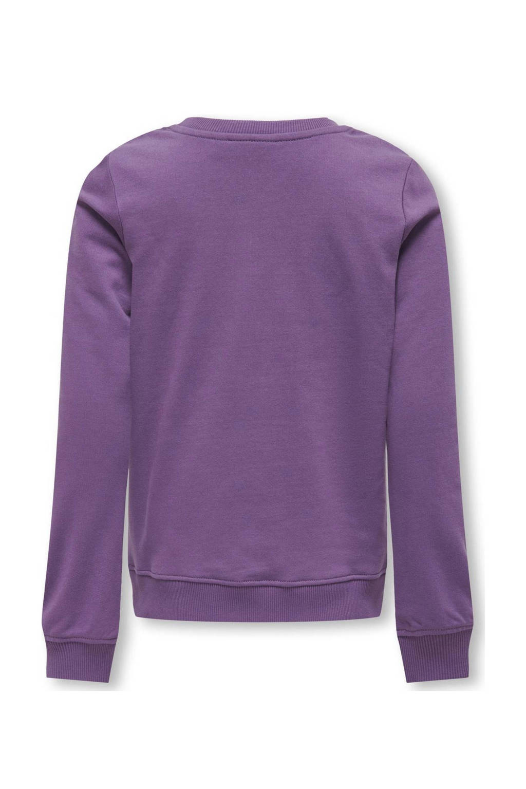 ONLY sweater KOGAMELIE met tekst paars