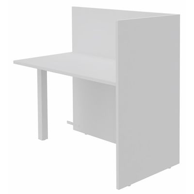 Banque d'accueil Retour direct haut OLA - L82,5 x H112 x P62,5 cm - structure blanc perle, plateau blanc perle