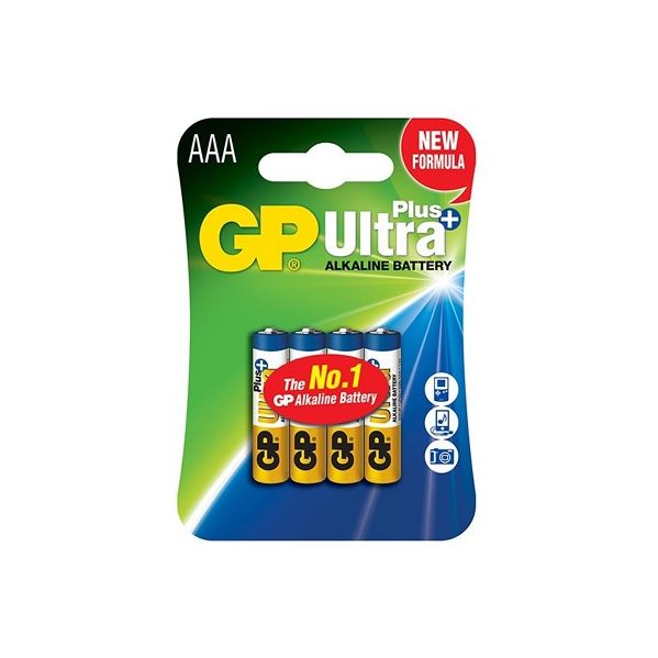 GP Blister 4 Pilhas Alcalinas LR03 AAA (ULTRA PLUS ) - GP24AUP-2U4