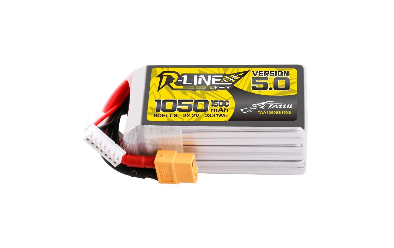 RC-Akku LiPo 1050 mAh 22.2 V 150C R-Line V5.06S LiPo Akku für 3-5