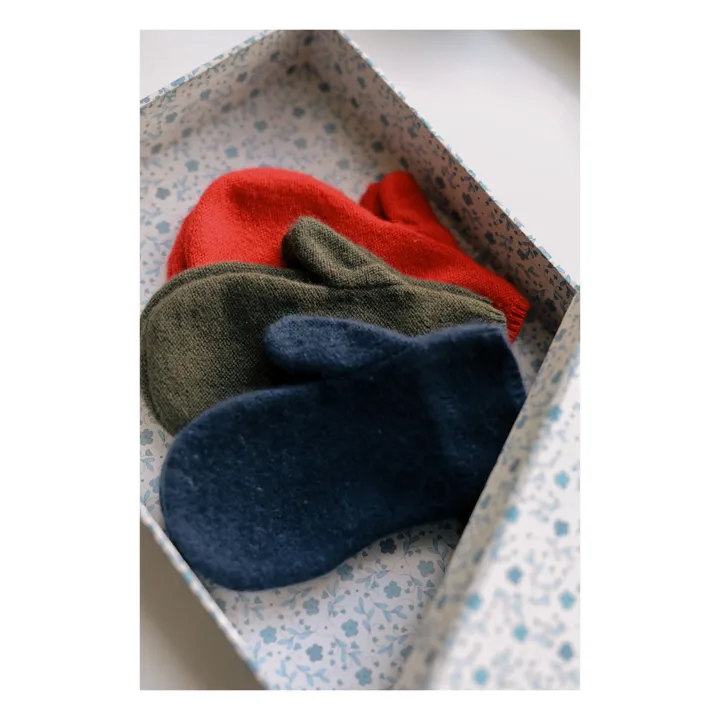 Holmm Moufles Cachemire Ajo | Vert kaki