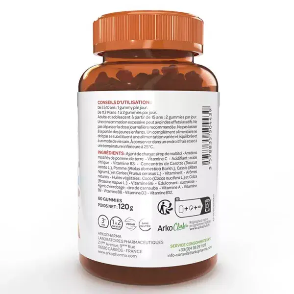 Arkopharma Azinc Junior Growth, 60 gomas em um frasco