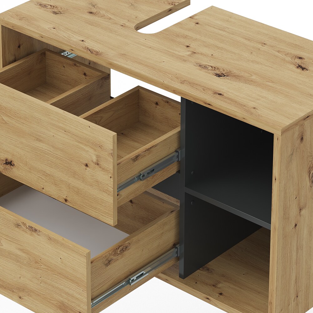 Vicco Wachtischunterschrank Viola Eiche Badschrank Waschbeckenunterschrank hängend