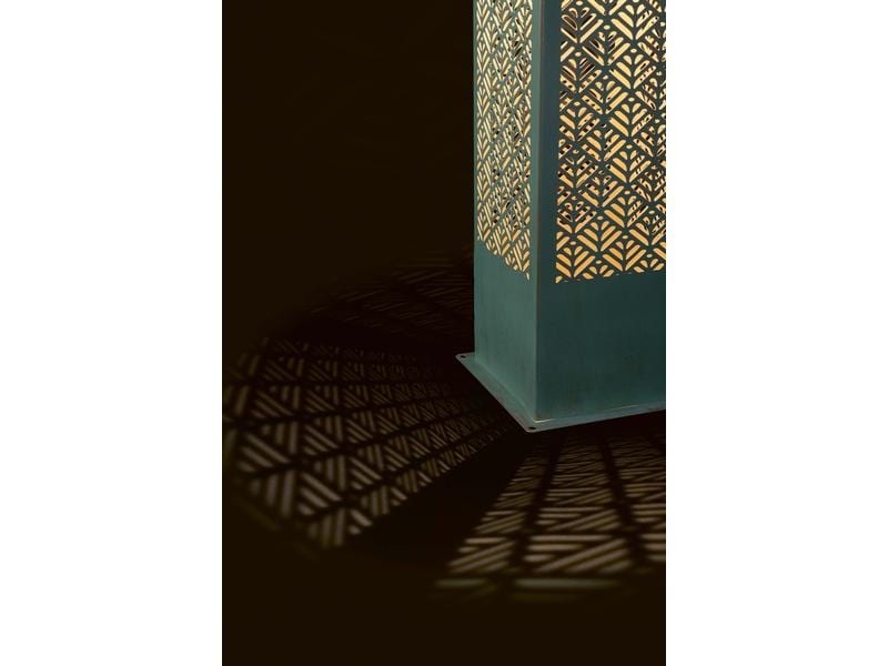 STT Windlicht Solar Antic Pillar Sofia, 78 cm, Aqua Solarleuchte zum Aufstellen