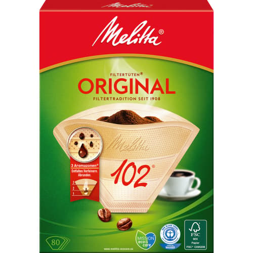 Melitta Kaffeefilter Aroma 102 Naturbraun 80 St.
