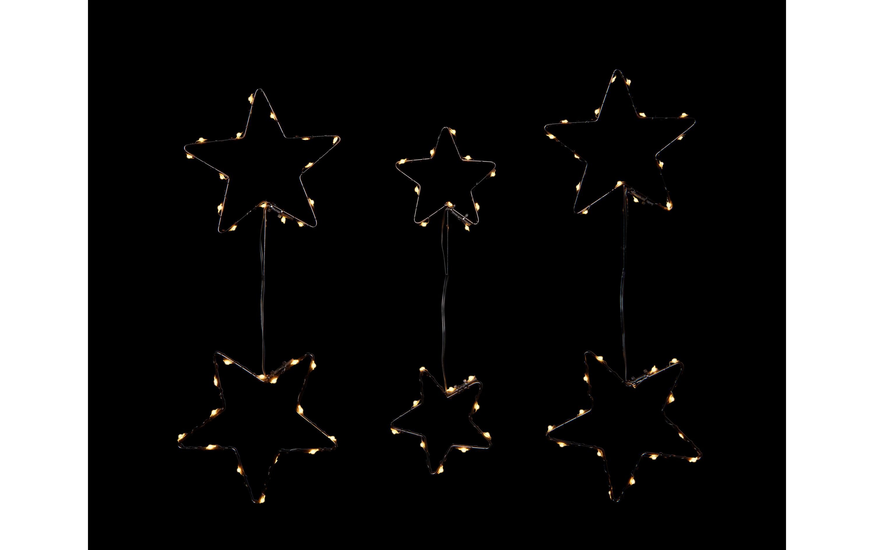 Dekolicht 2D Star Set, 3 StückWeihnachtsdekoration für den Innen- und Aussenbereich