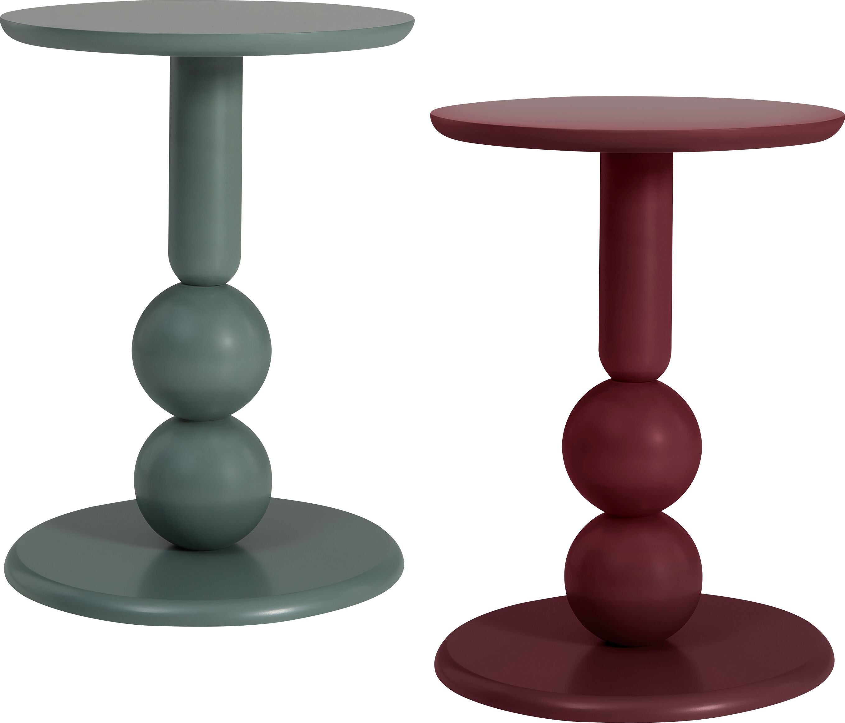 MAJA Beistelltisch - Rot / H: 45.0 cm