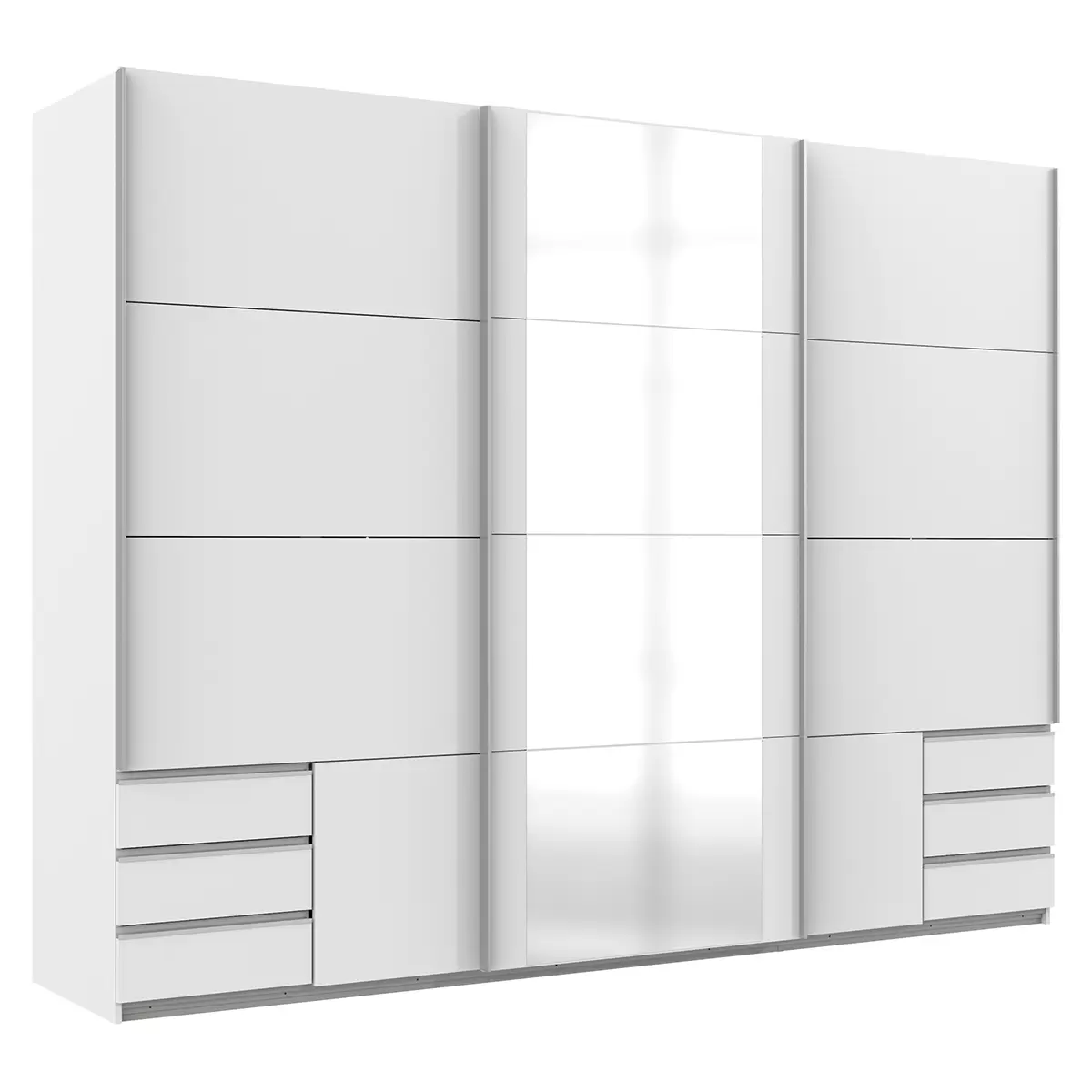 Schwebetürenschrank 3trg. Emden2 weiss