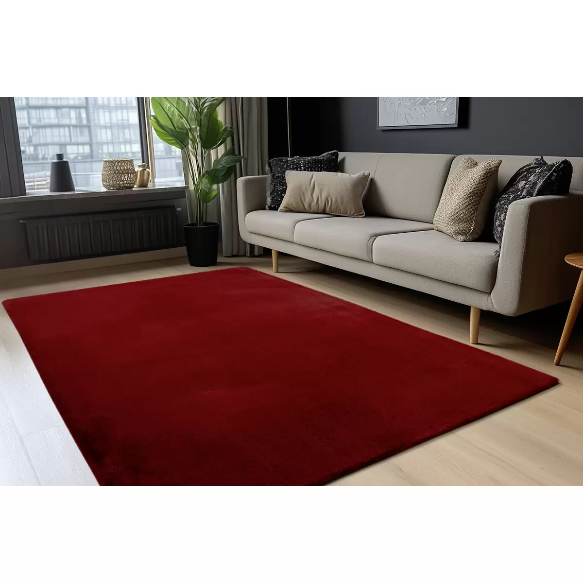 Hochflorteppich Heaven Rot