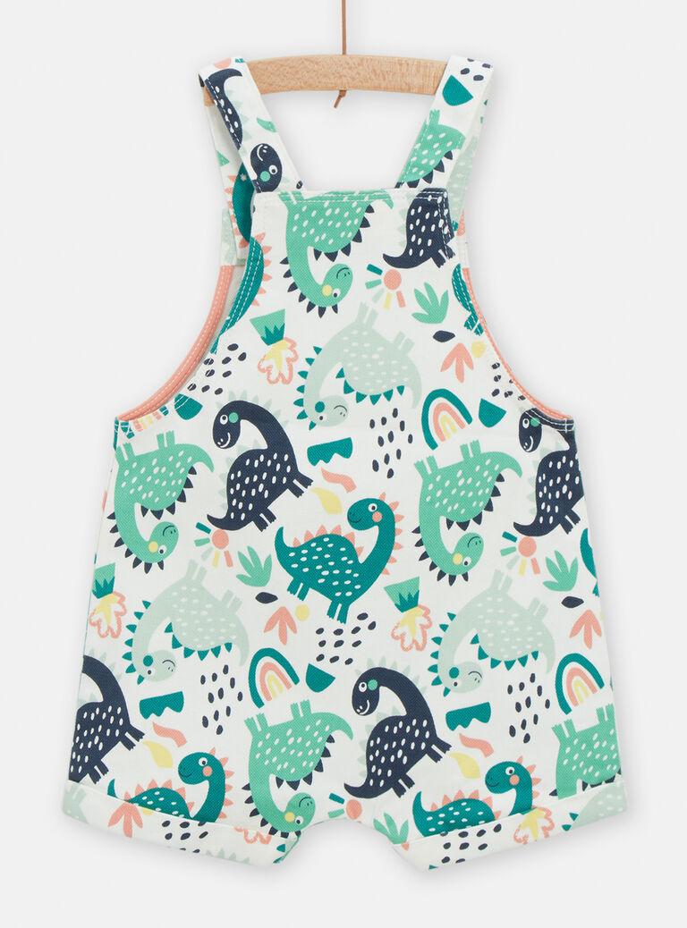 Salopette courte à motif dinosaure pour bébé garçon