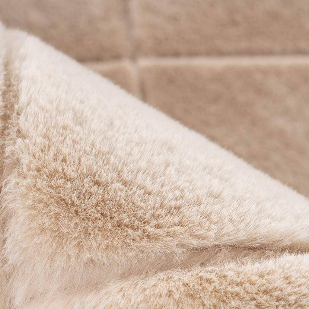 Carpet City Hochflor-Teppich »Moment« rechteckig 31 mm Höhe besonders weich, Kaninchen Fell Haptik, 3D-Effekt, Rauten, Wohnzimmer