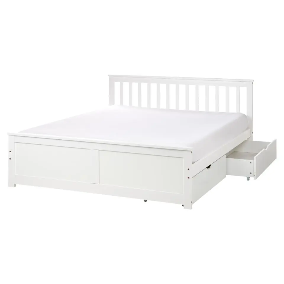 OLENDON - Bed met 2 lades - Wit - 160 x 200 cm - Dennenhout