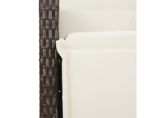 VIDAXL - Ensemble table et chaises Ensemble à manger de jardin 5 pcs et coussins marron poly ro...
