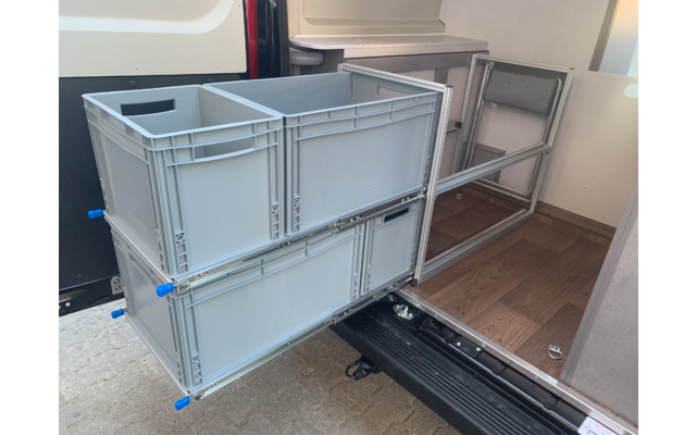 SYS-RACK Kastenwagen Heckauszug mit 90 cm Teleskopvollauszügen