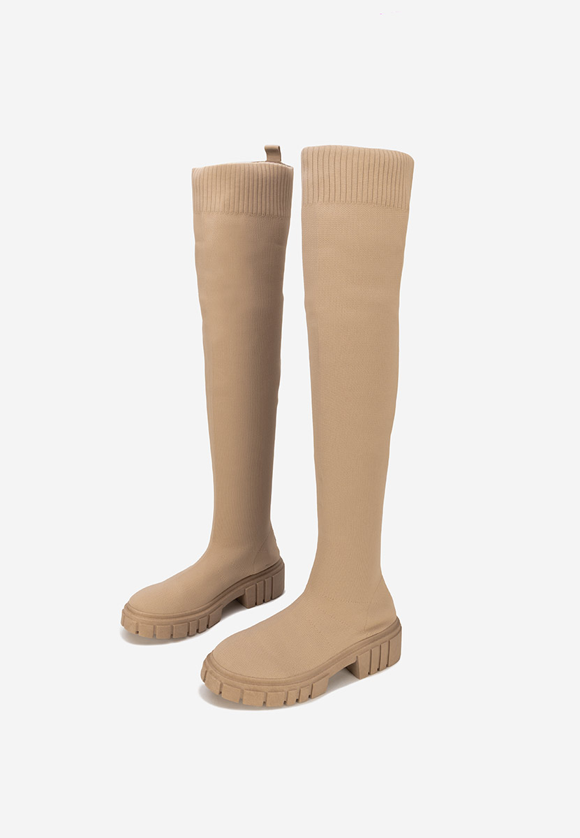 Bottes longues femme kaki Raena