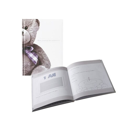 Mon journal de naissance Ourson Little Bear blanc - DOMIVA
