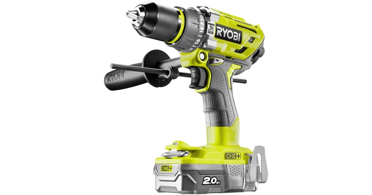 RyobiR18PD7-220B klopboorschroevendraaier  (Groen/zwart, Accu inbegrepen)
