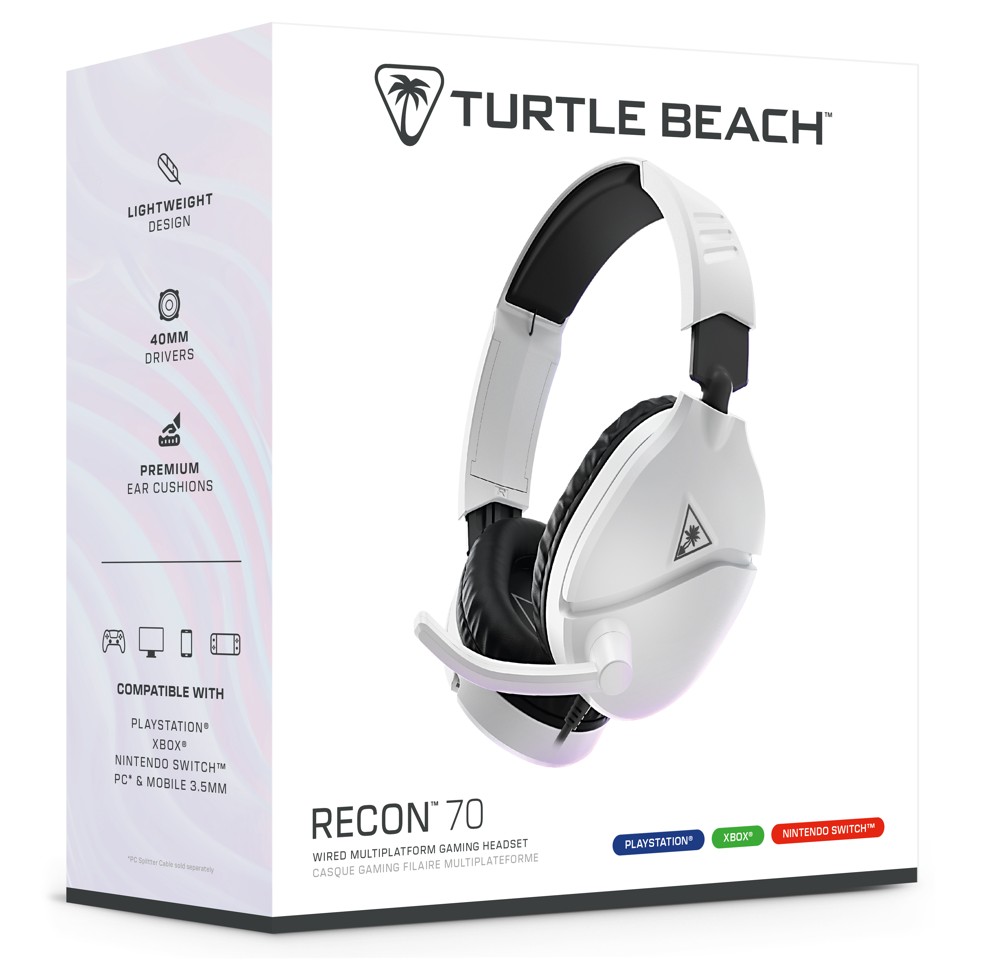 Turtle Beach Recon 70 Wired Headset - 2024 Multi platform - White
