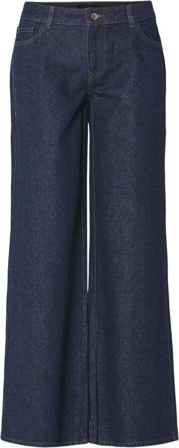 Pieces PCSELMA LW WIDE JEANS RINSE NOOS BC Dark blue denim/rinse