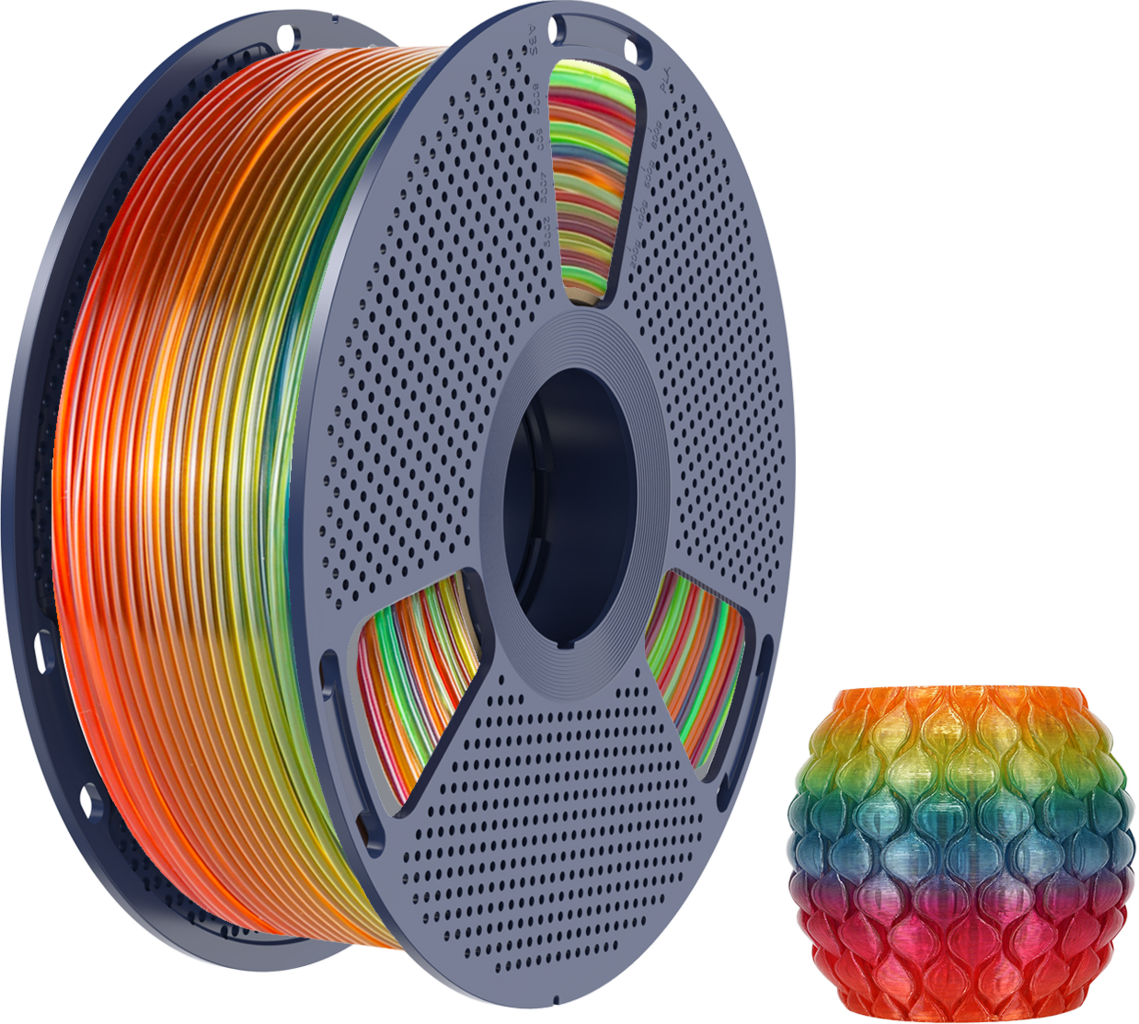 SUNLU  PLA Transparent Rainbow-01, 1,75 mm / 1000 g    Beeindruckende Lichteffekte & Regenbogen Farbverlauf alle acht Meter
