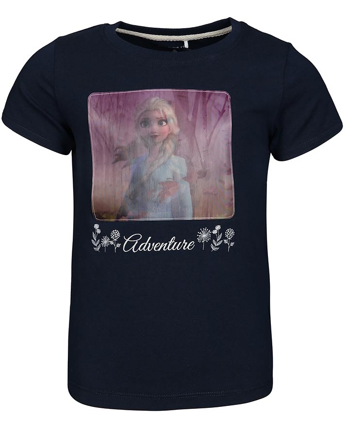 T-Shirt NMFFROZEN mit Wackelbild in dunkelblau