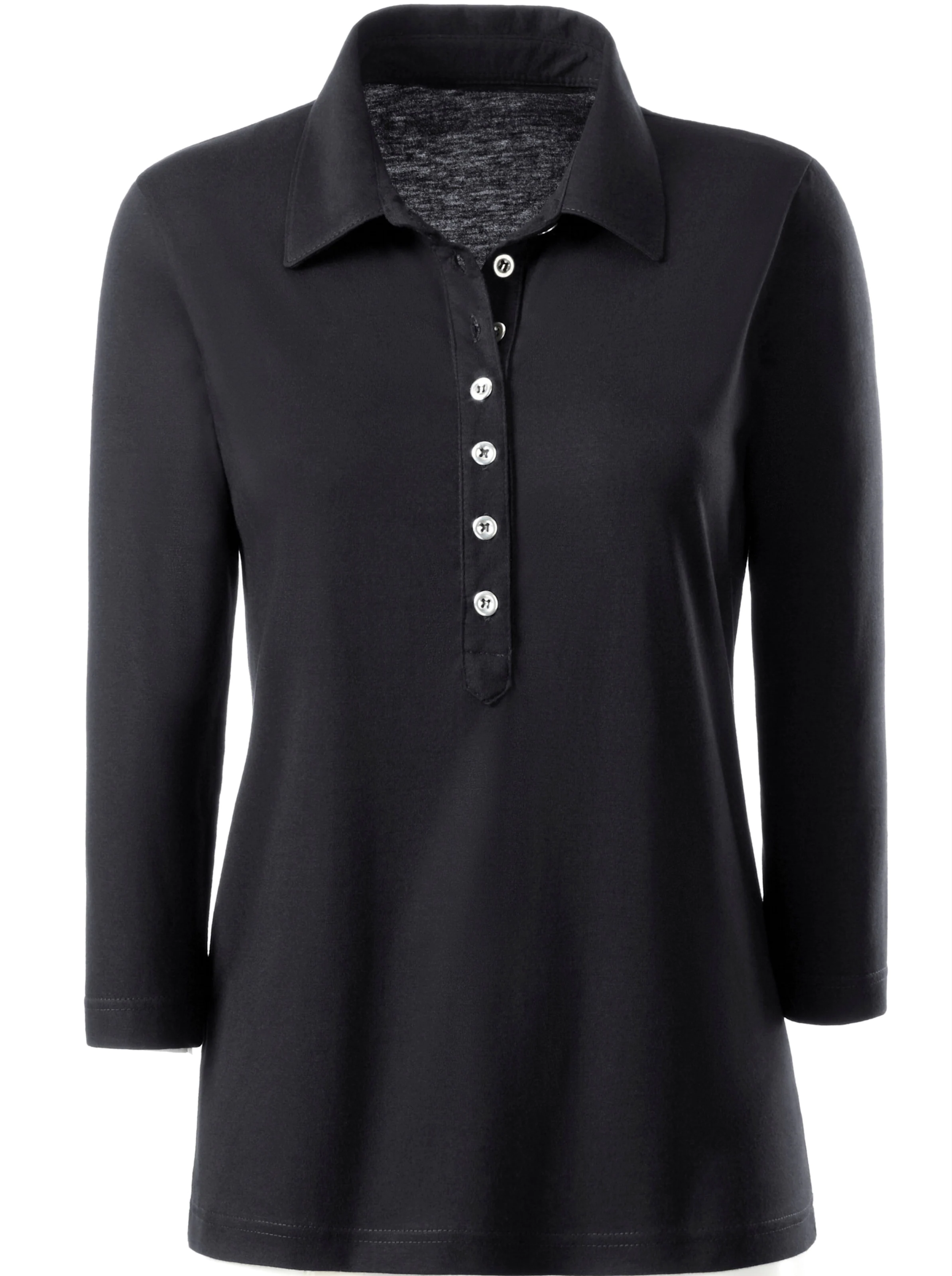 Poloshirt in schwarz
