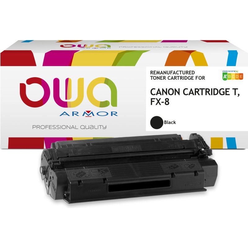 Toner remanufacturé OWA - standard - Noir - pour CANON CARTRIDGE T, FX-8