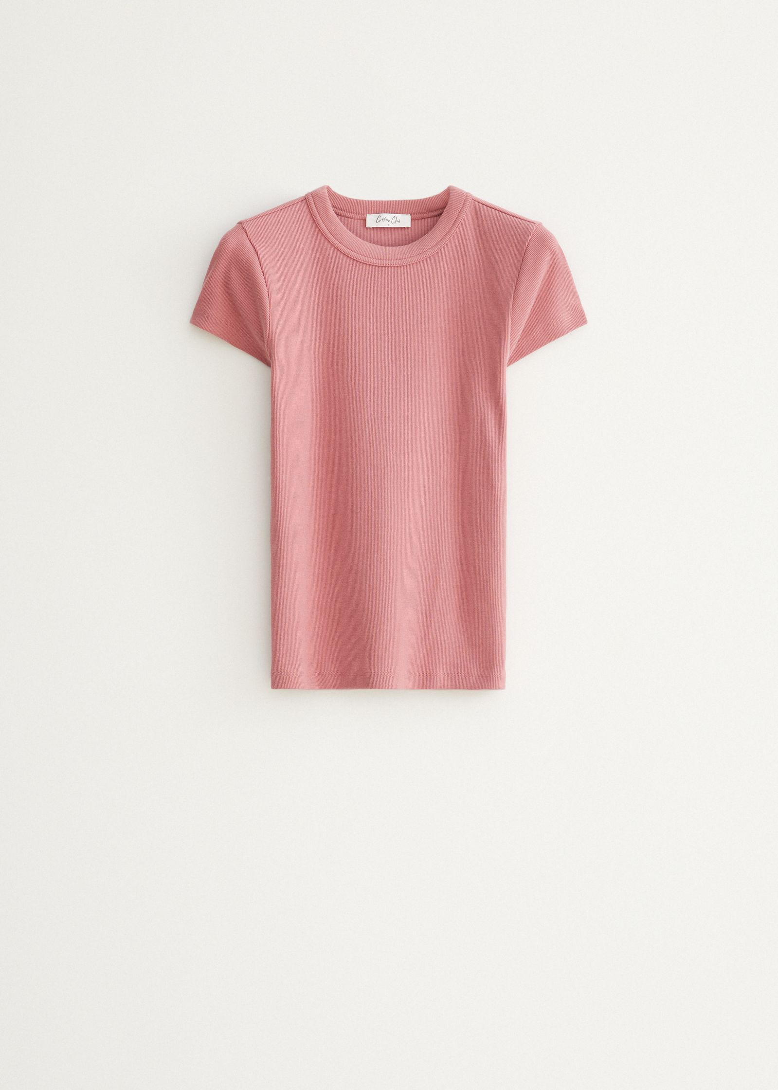 t-shirt met rib structuur