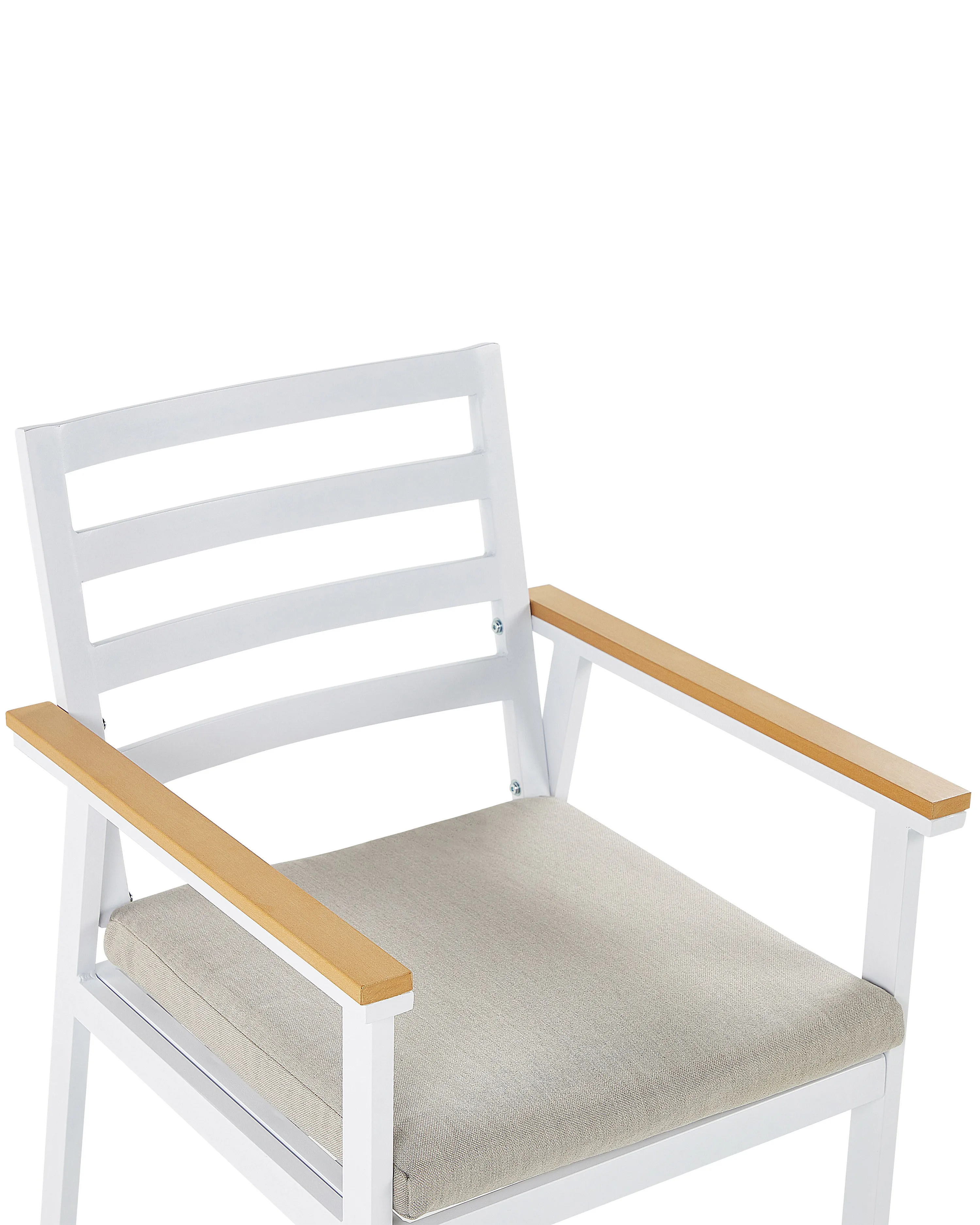 Set van 4 stoelen met zitkussen CAVOLI Metaal Beige