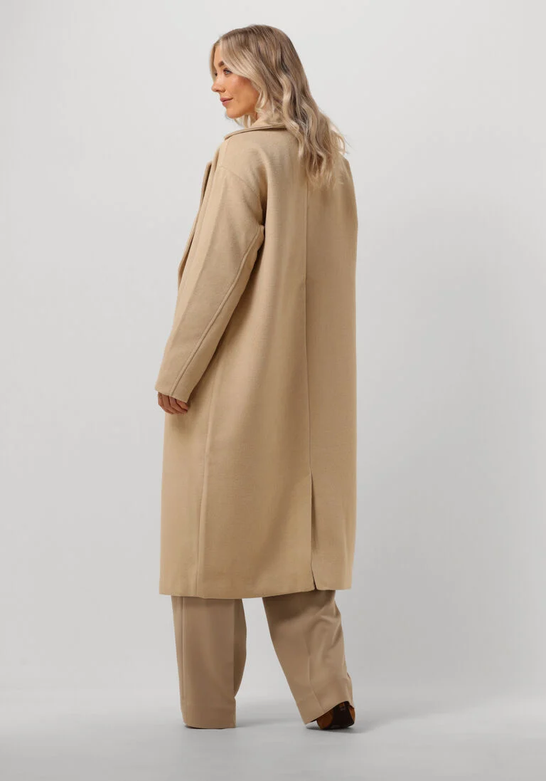 NOTRE-V zand notre-v mantel wool coat long