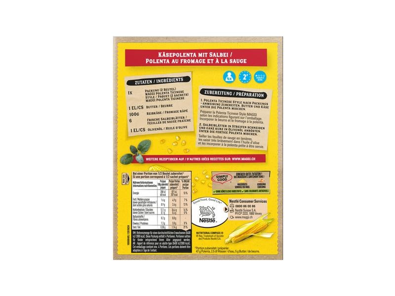 Maggi Polenta Ticinese 188 g Fertig gewürzte Polenta