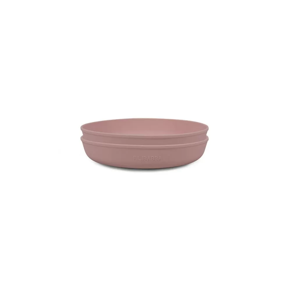Filibabba Silikone tallerken 2-pak - Rose