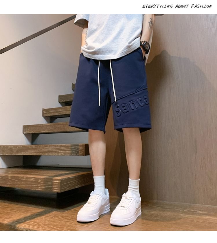 Stone Leo - Shorts met trekkoord en letters
