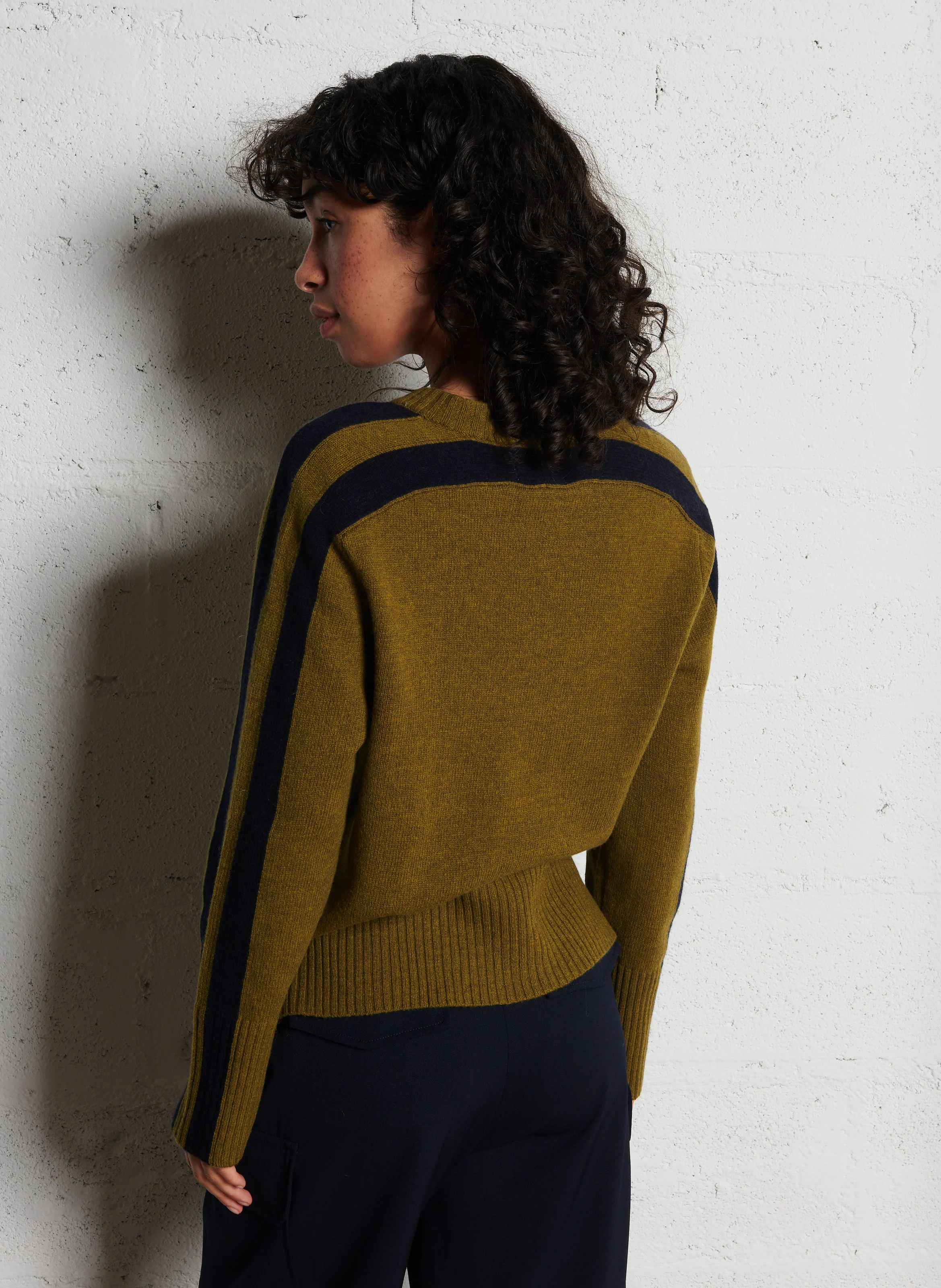 LOOK - Pull col rond en laine | Vert