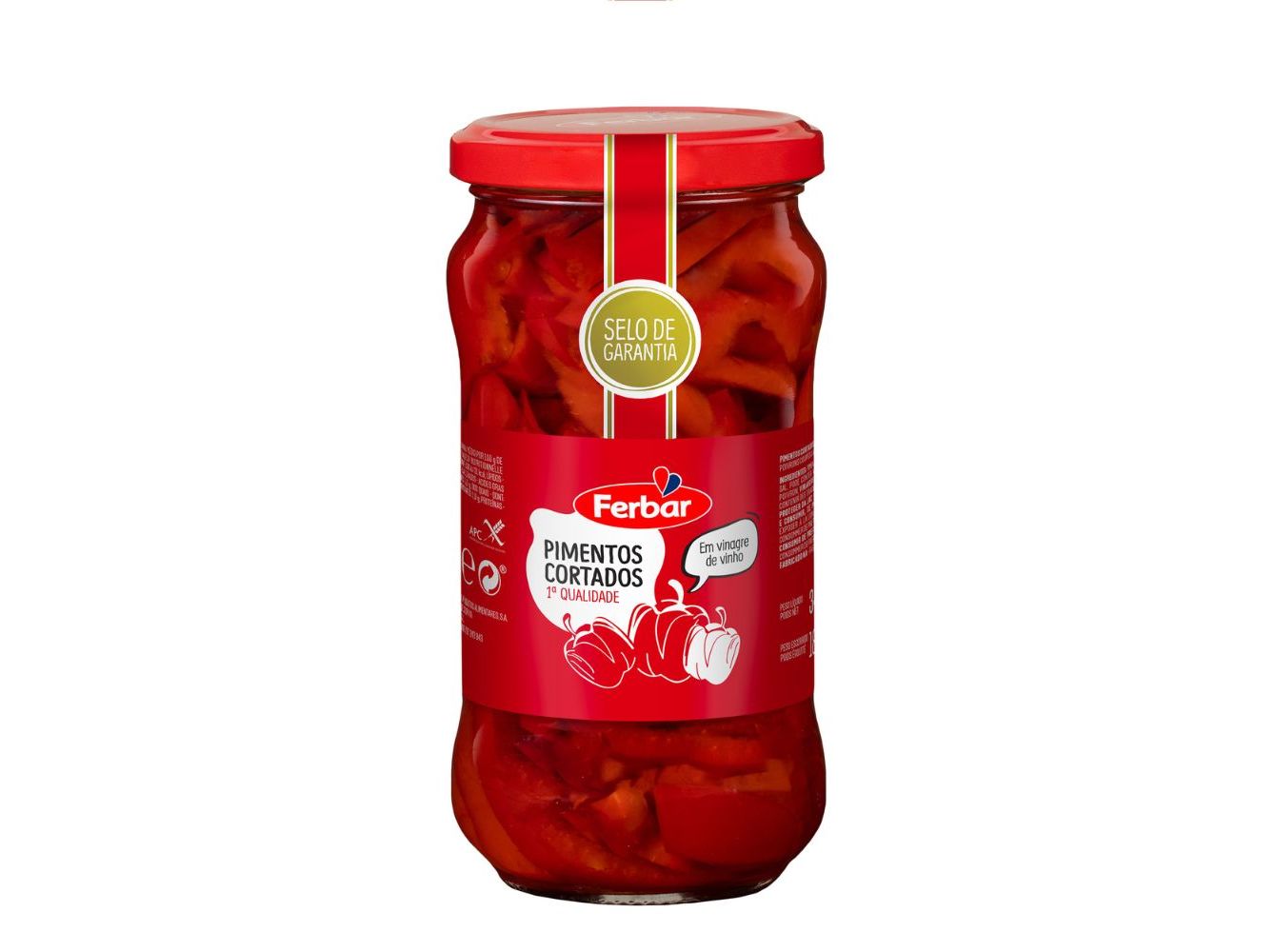 PIMENTOS FERBAR CORTADOS 345(180)G