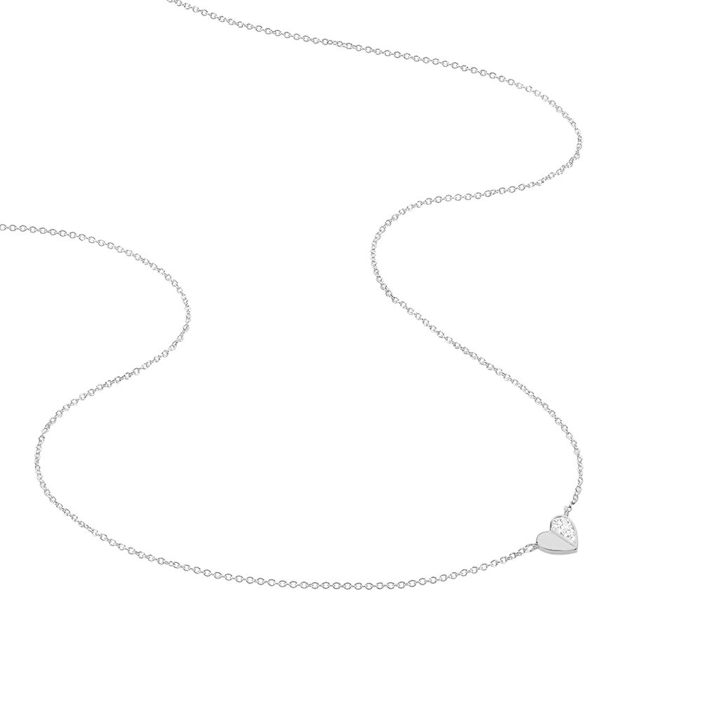 Collier Natacha Argent Blanc Oxyde De Zirconium