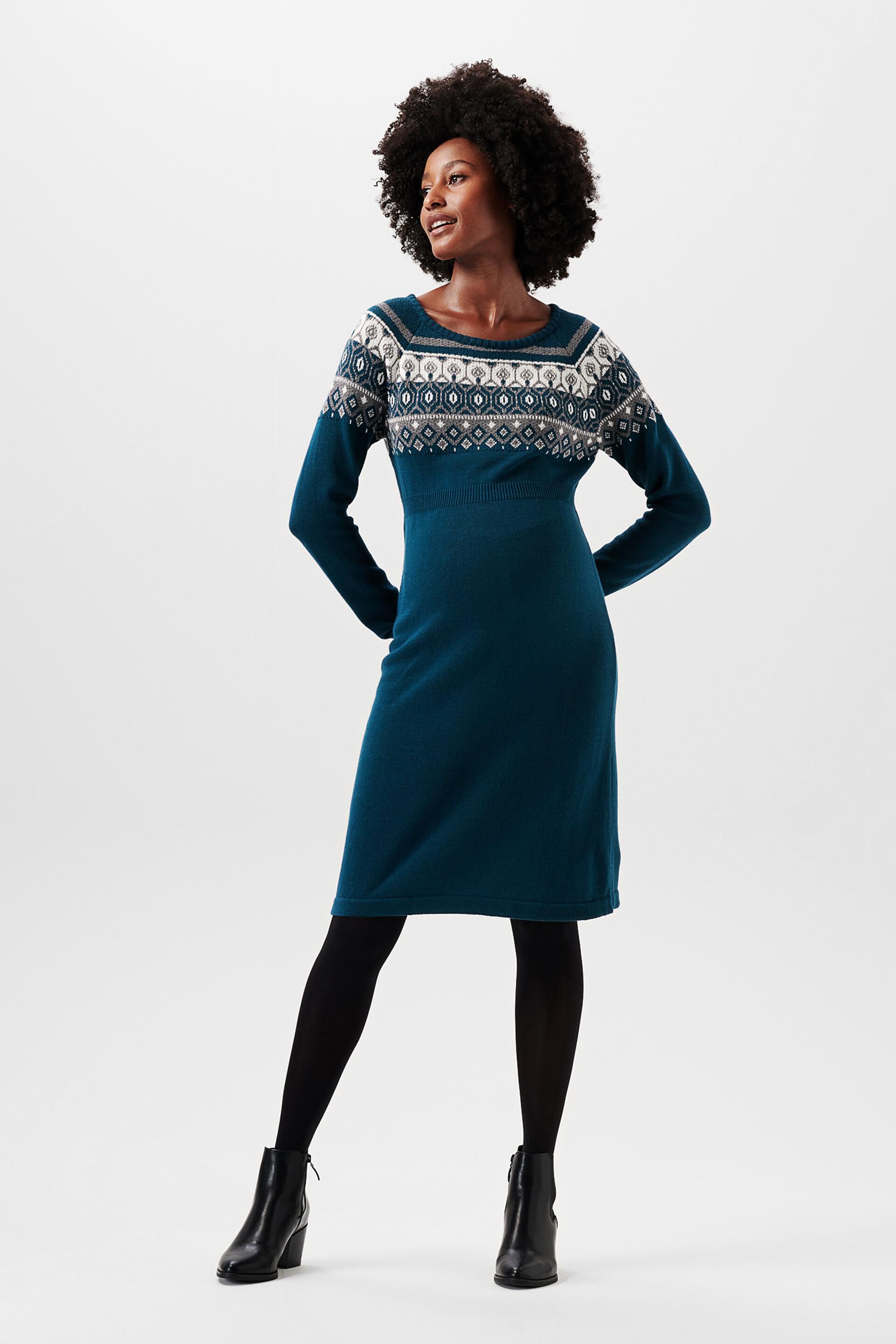 Robe jacquard en maille