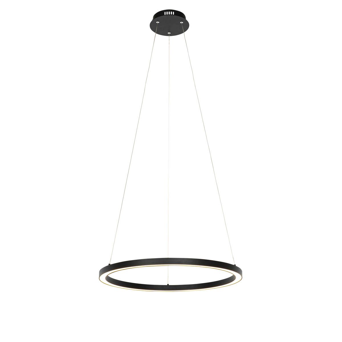 Smart hanglamp zwart 60 cm incl. LED en RGBW  - Girello