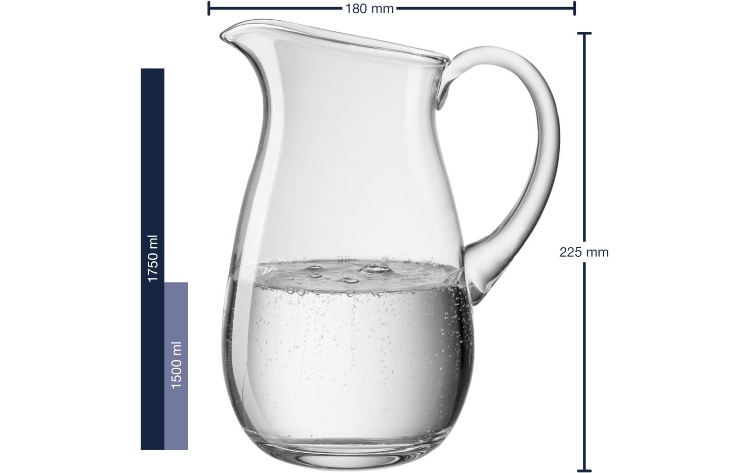 Krug Giardino 1.5 l, TransparentSpülmaschinenfester, bauchiger Glaskrug