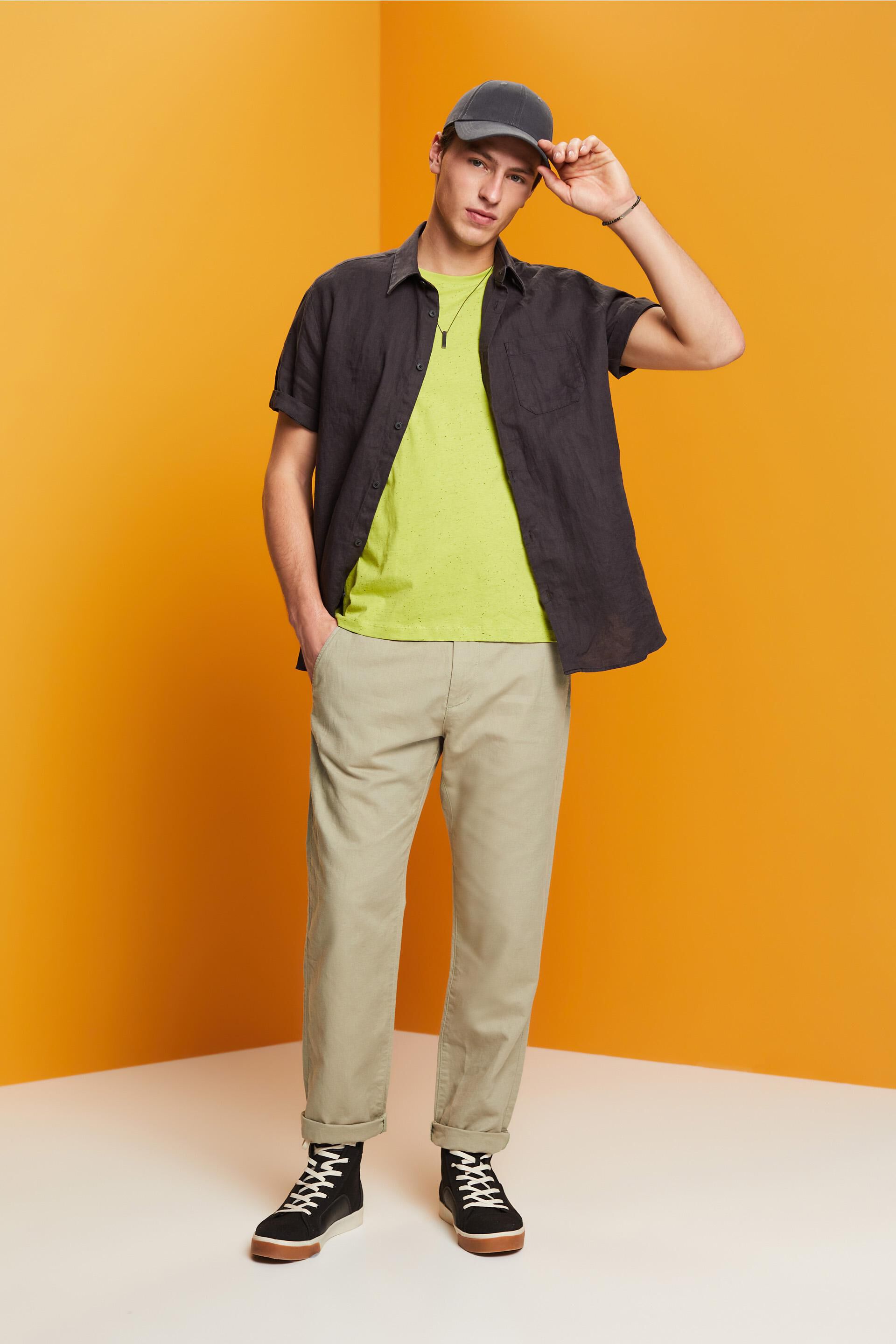 Chemise à manches courtes en lin