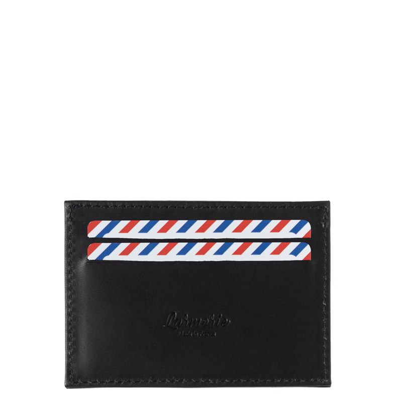 Porte-cartes Georges en cuir végétal Noir c'est Noir