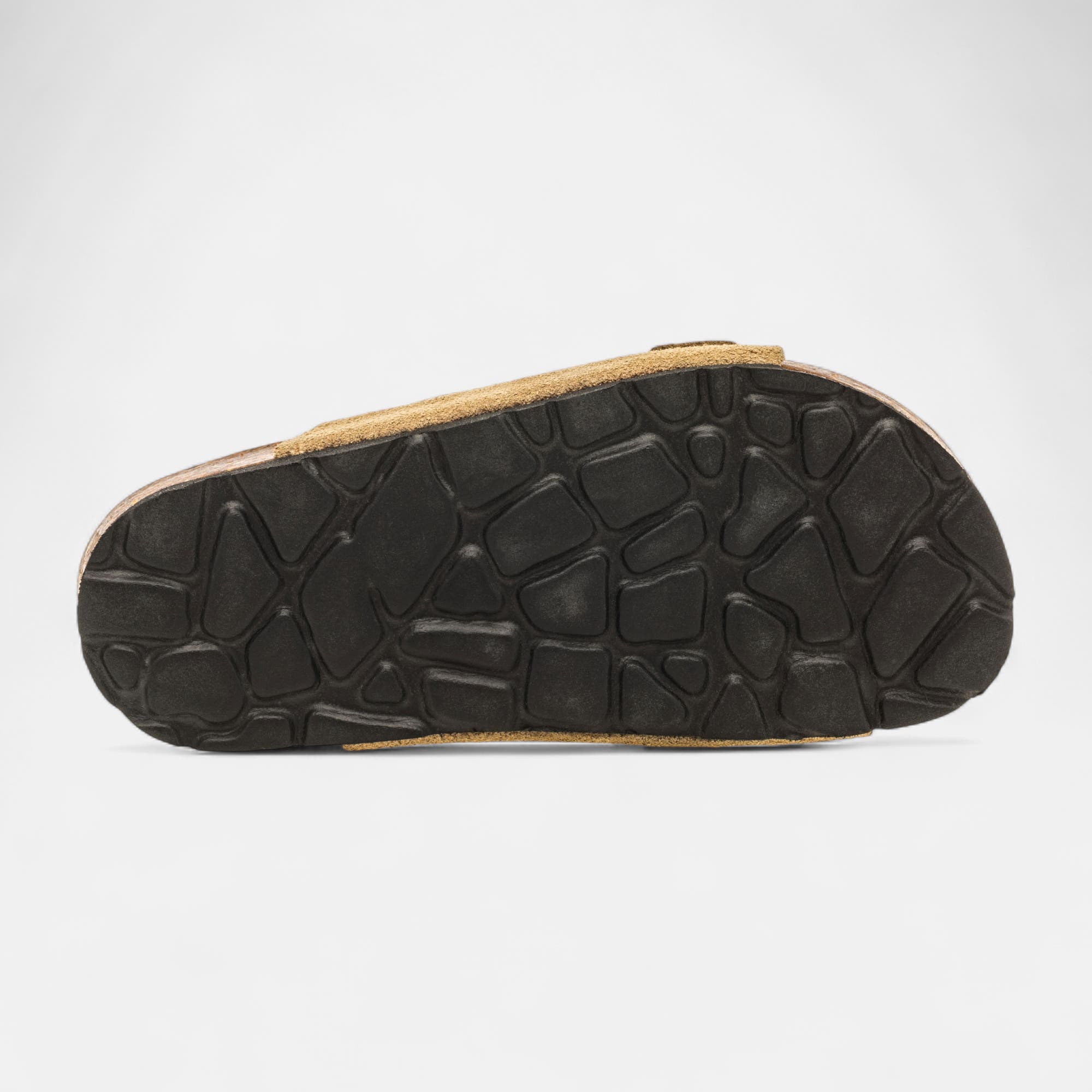 Mules semelle liège Garçon en cuir taupe
