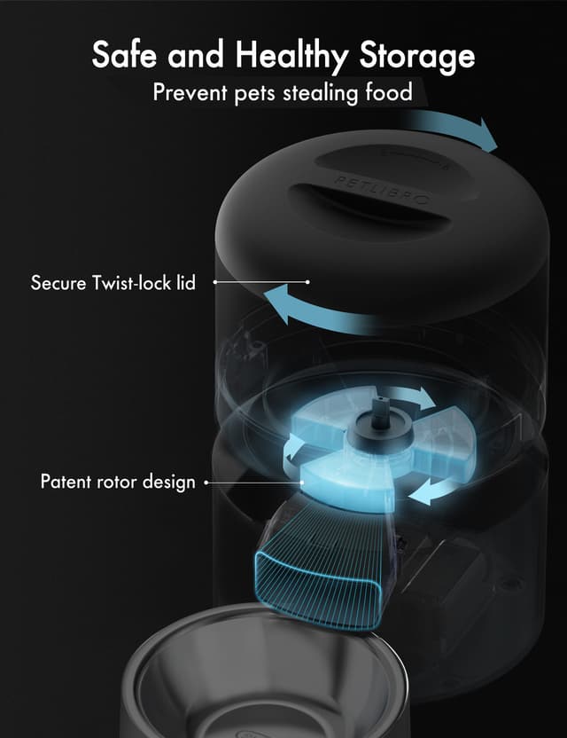Petlibro Granary automatisk katte foder-giver 3L (sort)