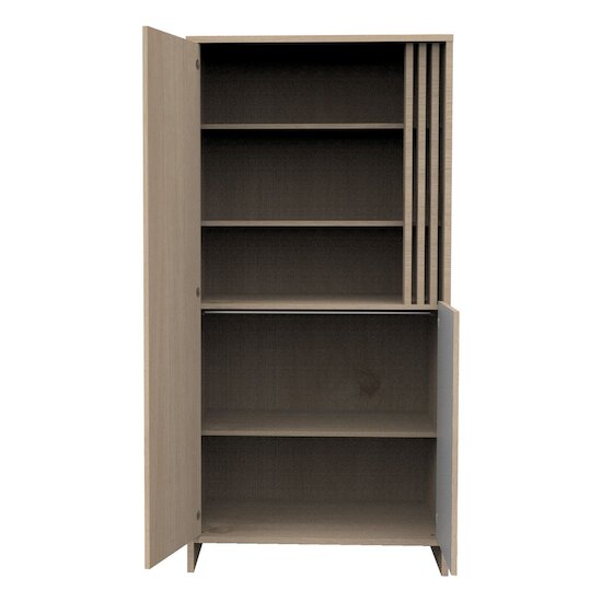 Tokyo Armoire   Chêne Suave Blanc        de               Sauthon Baby's Sweet Home