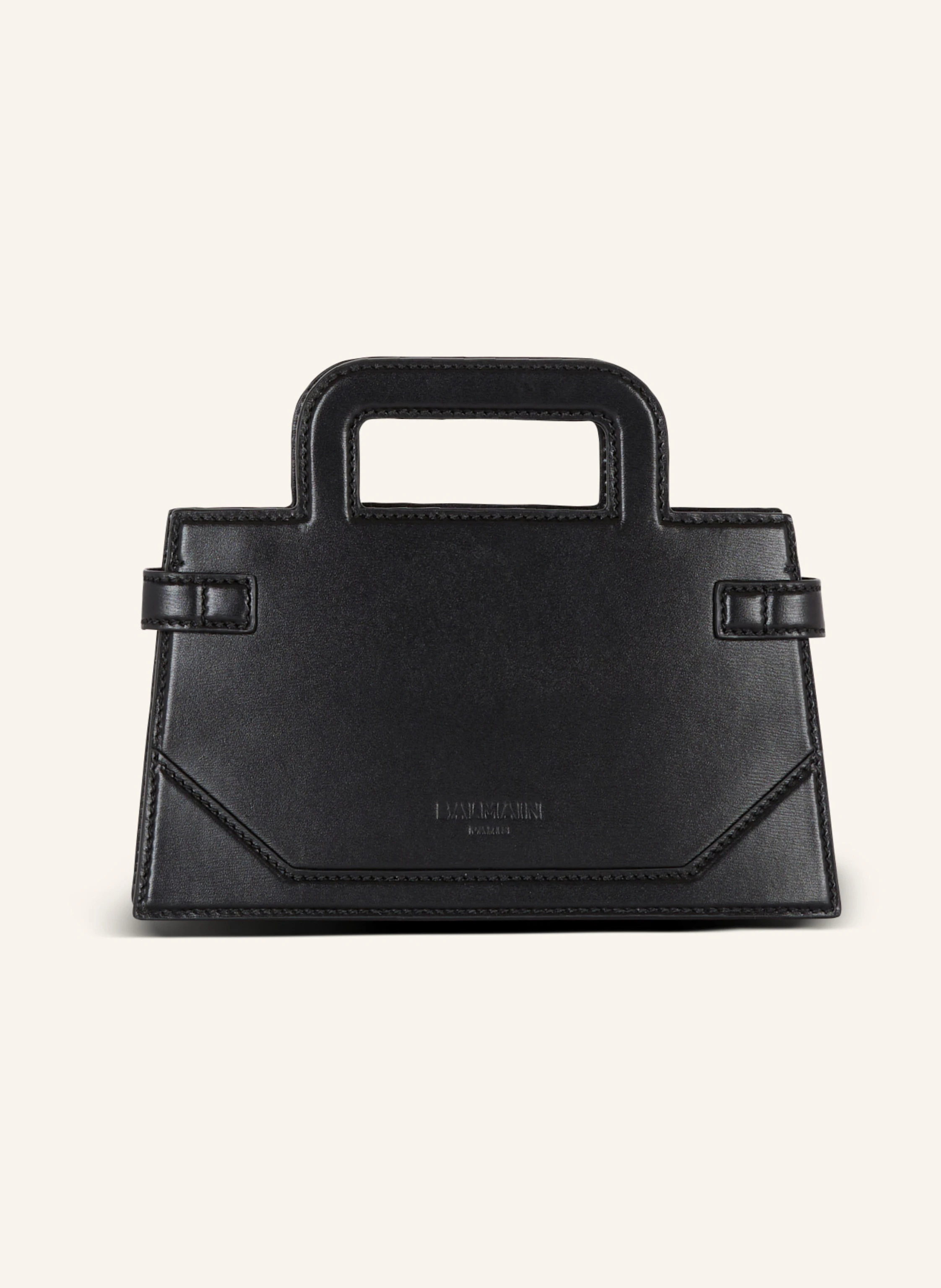 BALMAIN Kleine Tasche B-Buzz mit oberem Griff aus Kalbsleder